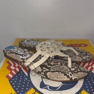 Sam Edelman Chic Snakeskin Pattern Sandals size 6.5M